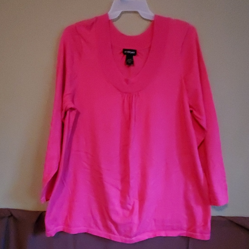 Beautiful hot pink sweater!